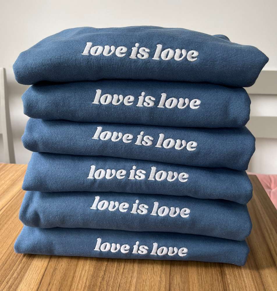 Blue 'Love is Love' Sweatshirt
