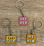 Load image into Gallery viewer, Pronouns Keyring

