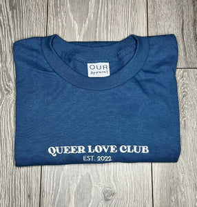 Blue Queer Love Club T-shirt