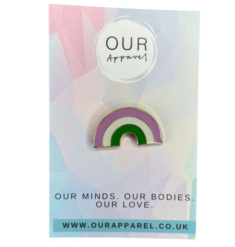 Genderqueer Rainbow Pin Badge