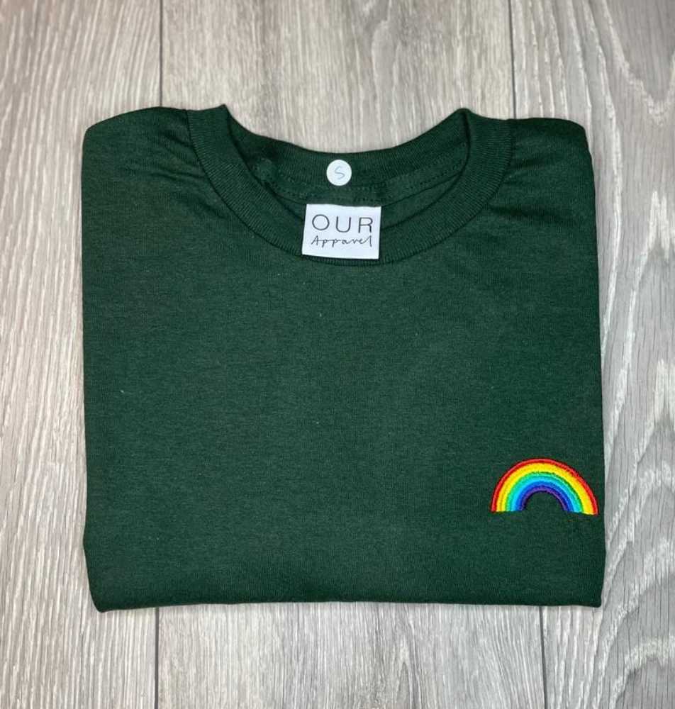 green rainbow tshirt LGBTQ Clothing pride