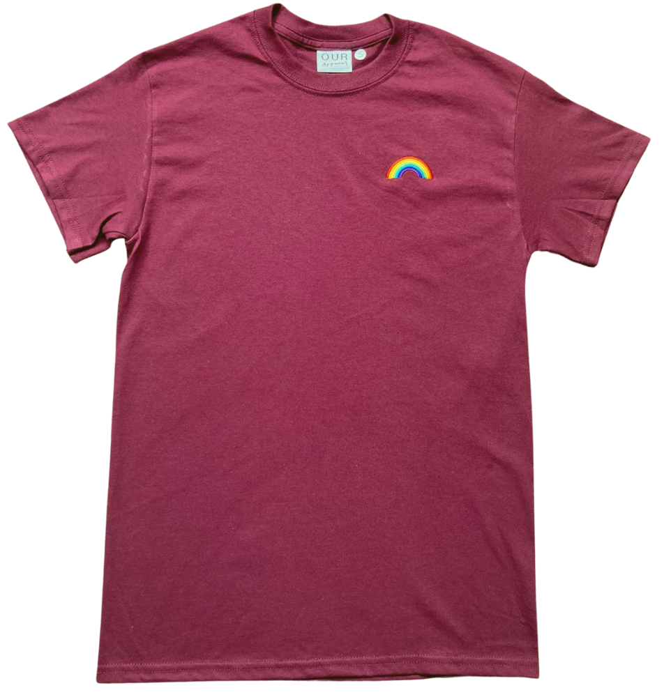 Maroon Rainbow T-shirt